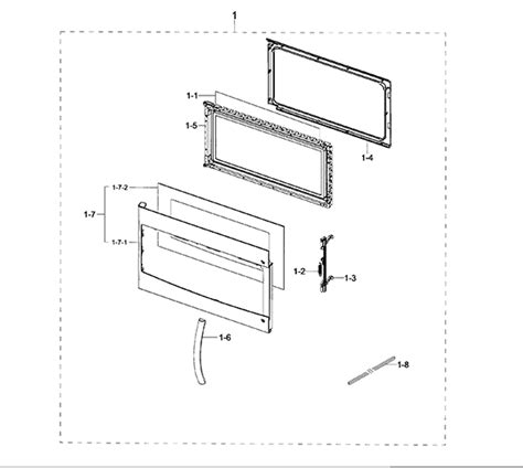 Samsung Me18h704sfsaa 01 Microwave Partswarehouse