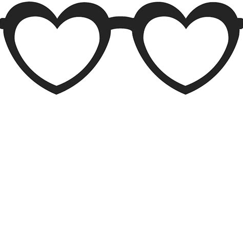 Heart Shaped Glasses Clipart Transparent