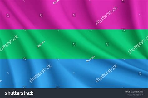 Realistic Waving Flag Polysexual Pride Vector Stock Vector Royalty Free 2081057050 Shutterstock