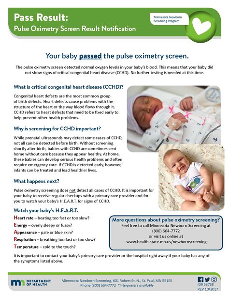 Newborn Screening Information For Providers Pulse Oximetry Screening