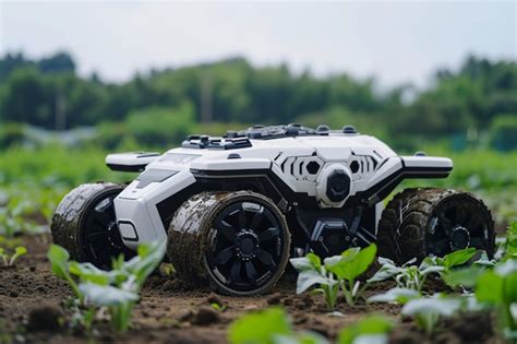 Premium Photo | Future farming robot farmers represent agriculture ...