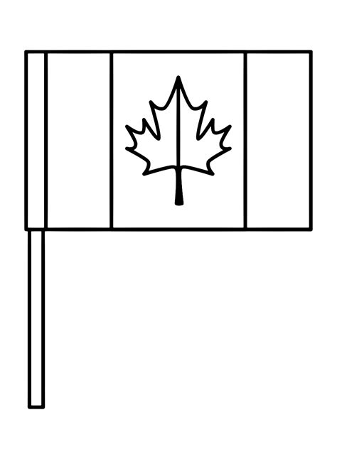 Canadian Flag Celebration Day Coloring Page - Free Printable Coloring Pages