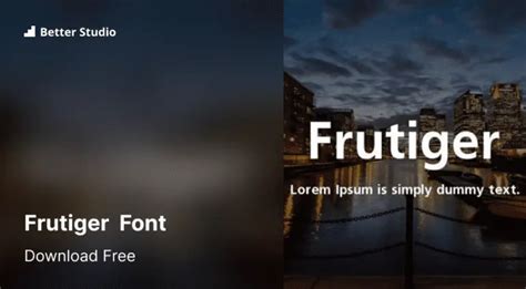 Frutiger Font: Download Font Free