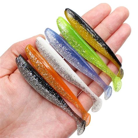 Pcs Lot Fishing Easy Shiner Soft Lure Cm G Bass Double Color