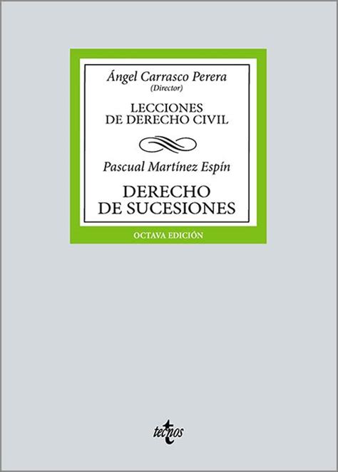 Libro Derecho de sucesiones 9788430990733 Carrasco Perera Ángel