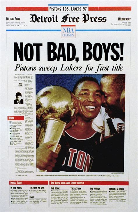 31 years ago, Bad Boys Detroit Pistons became NBA champions | Detroit ...