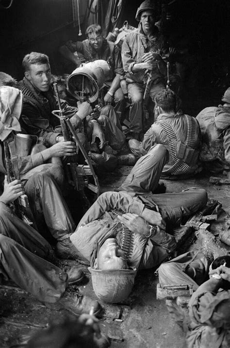 U S Soldiers Of The 9th Infantry Division Relax On The Long Boat Trip Back To Their Base Camp