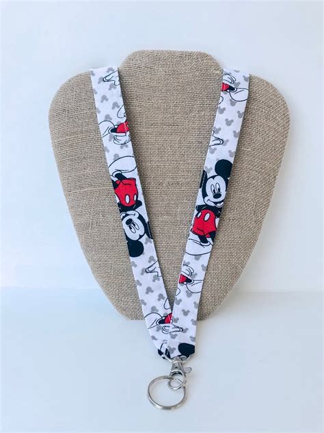 Disney Lanyard Mickey Mouse ID Holder Badge Holder In Classic Etsy