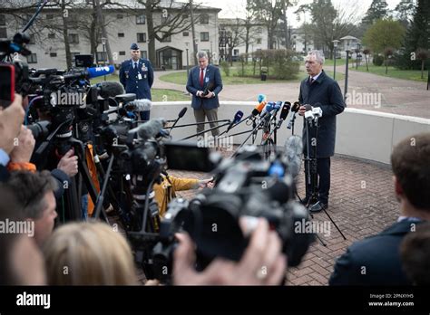 Ramstein Miesenbach Germany St Apr Jens Stoltenberg Nato