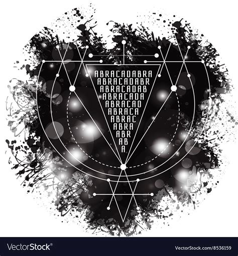 Magic alchemy symbol abracadabra geometric Vector Image