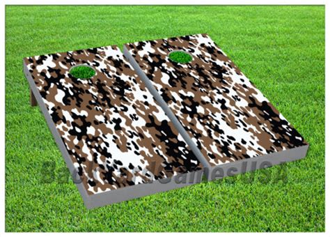 Vinyl Wraps Cornhole Beanbag Boards Decals Brown Black White Army Set