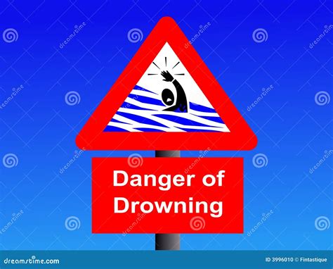 Danger Of Drowning Sign Vector Illustration 3996010