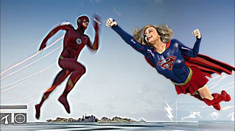 The Flash VS Supergirl Race Fastest Man Woman On The Planet YouTube