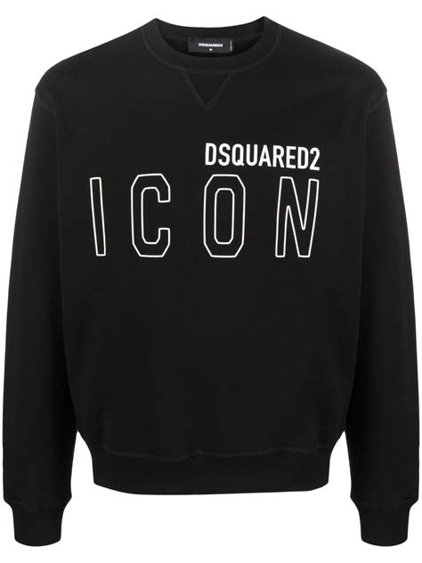 DSQUARED2 ディースクエアード Icon スウェットシャツ ブラック FARFETCH JP