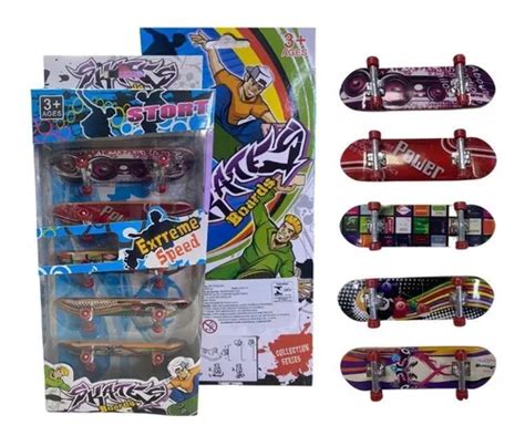 Kit 5 Miniaturas De Skates Fingerboard Skate De Dedo MercadoLivre