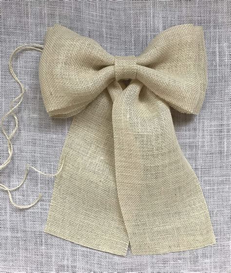 Amazon 12 Wide Ivory Burlap Pew Bow Chair Wreath Bow Rustic