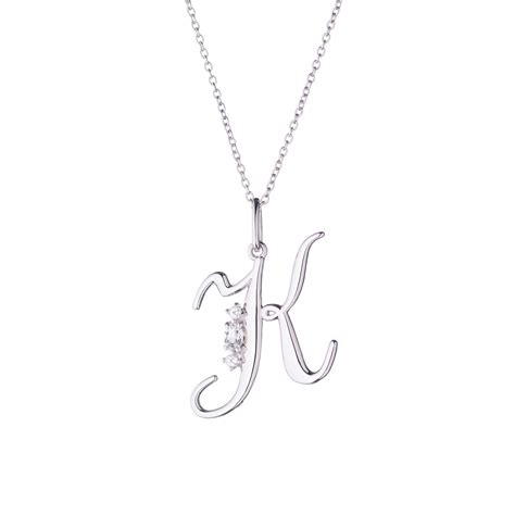 Сребърно колие буква "К" – Silenti Jewelry Jewelry
