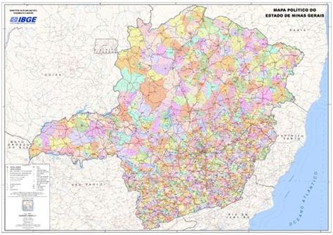 Mapa politico del Estado de Minas Gerais | STESA