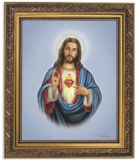 Gerffert Collection Sacred Heart Of Jesus Christ Framed Portrait Print