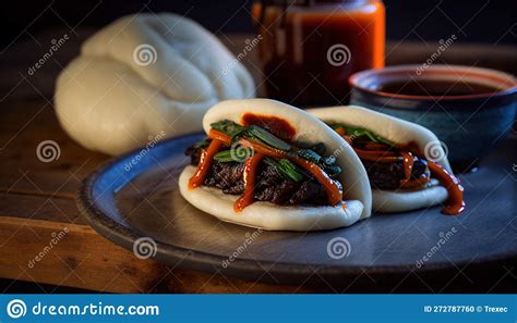 Korean Style Bao Bun Stock Illustration Illustration Of Hoisin 272787760