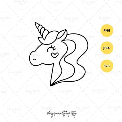 Cute Unicorn Head Svg Unicorn SVG Unicorn Face SVG Unicorn Etsy