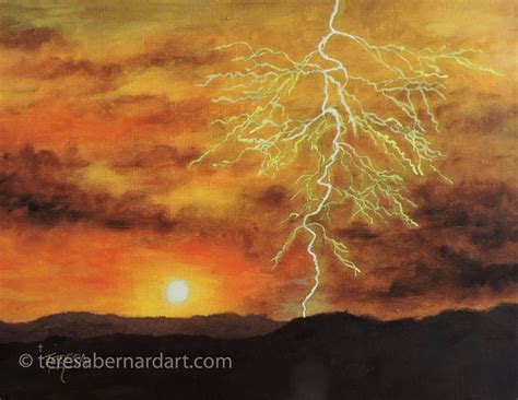 Lightning Strikes - Teresa Bernard Oil Paintings