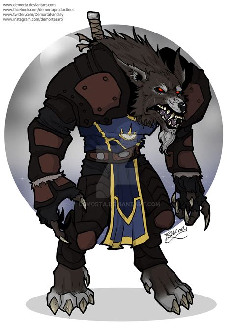 Worgen commish by Demorta on DeviantArt