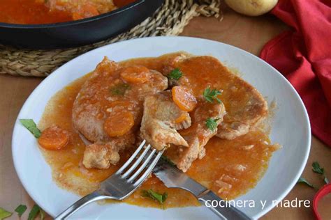 Filetes De Cerdo Guisados En Salsa Muy F Ciles Cocinera Y Madre