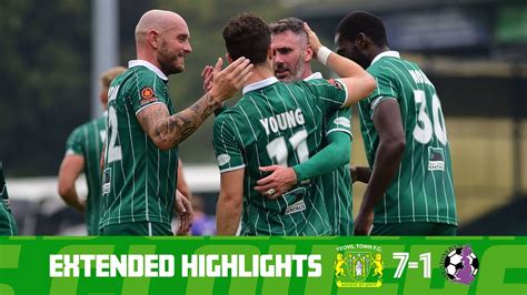 Extended Highlights Yeovil Town 7 1 Afc Stoneham Youtube