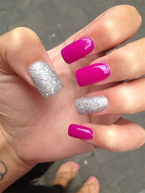 Pink Sparkly Nails Fancy Nails Trendy Nails Glitter Nails Cute