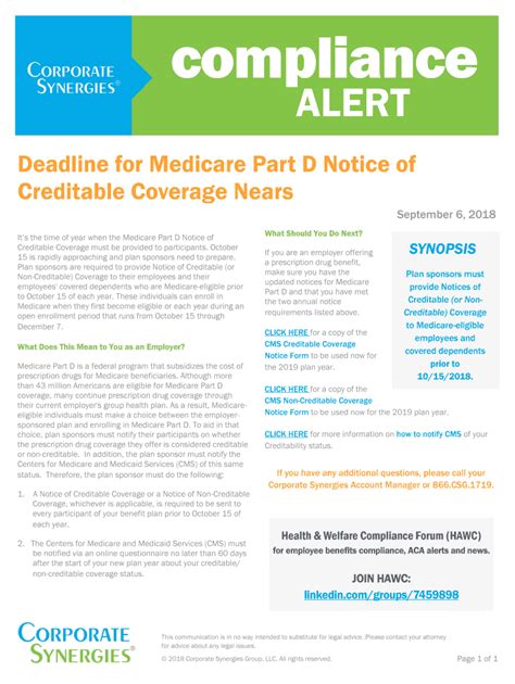 Fillable Online Deadline For Medicare Part D Notice Of Fax Email Print