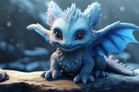 Premium Photo | A cute and charming baby dragon in a realistic fantasy ...