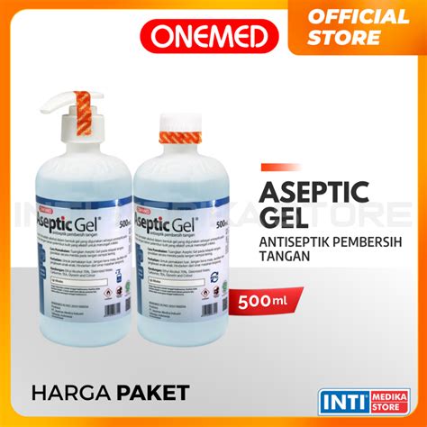 Jual ONEMED Aseptic Gel 500 Ml Pump Refill Paket Shopee Indonesia