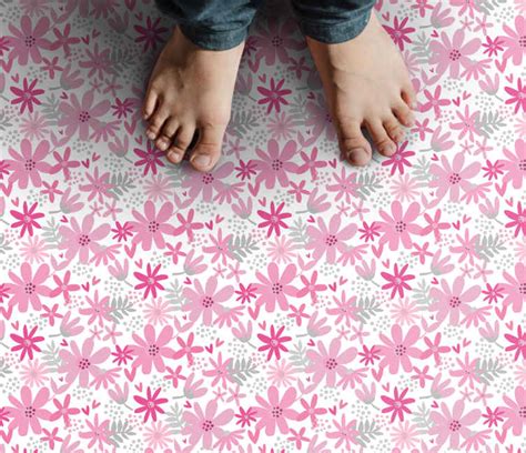 Tapis Vinyle Plantes Motif D Clat Floral