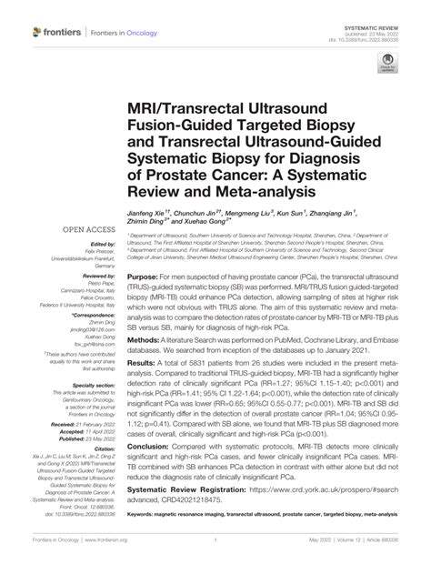 (PDF) MRI/Transrectal Ultrasound Fusion-Guided Targeted Biopsy and ...