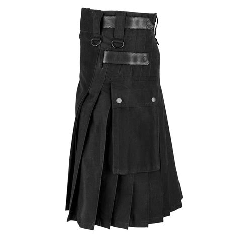 Saia dos homens do vintage kilt escócia gótico punk moda kendo bolso