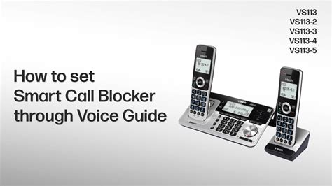 Set The Smart Call Blocker Through Voice Guide VTech VS113 VS113 2