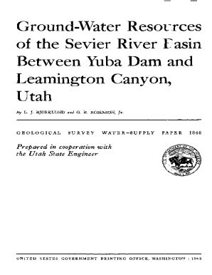 Fillable Online Pubs Usgs Ground Water Resources Of The Sevier River