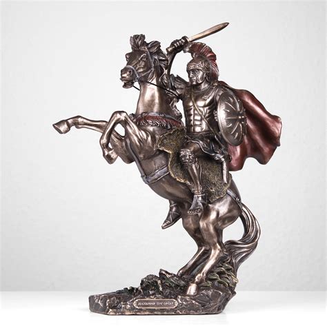 Alexander The Great on Horse Statue (Bronze Sculpture) Greek Roman ...