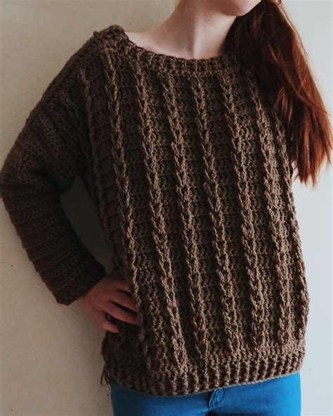 Crochet Cable Sweater Crochet With Carrie