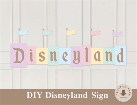 Printable Disneyland Party Sign, Disneyland Party Decoration, Digital ...