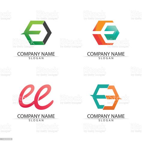 Letter E Logo Design And Font E Vector Concept Symbol Stock Illustration Download Image Now