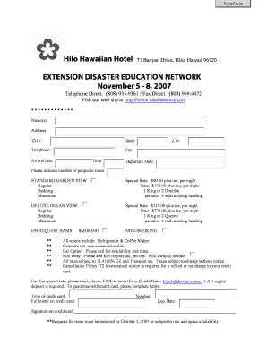 Fillable Online Eden Annual Conference Hotel Reservation Form Fax Email