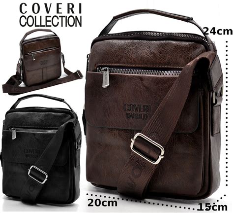 Borsa Borsello Uomo In Pelle Tracolla Spalla Grande Coveri World Moda