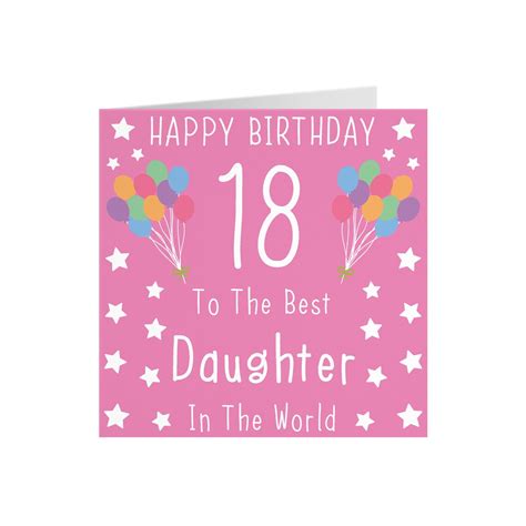 Daughter 18th Birthday Card Happy Birthday 18 To The Etsy