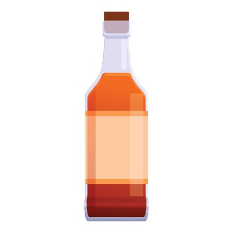 Bourbon alcohol bottle icon, cartoon style 14308099 Vector Art at Vecteezy