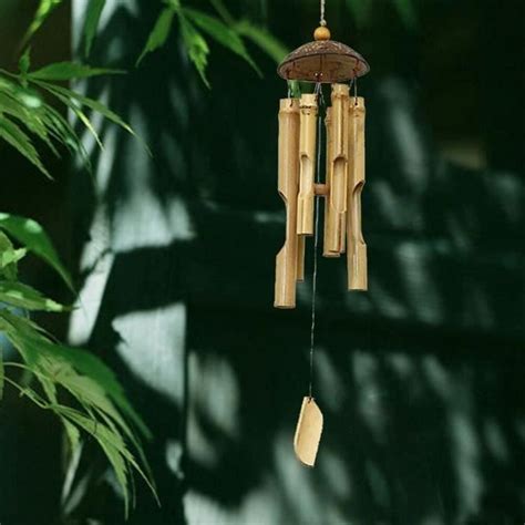 Ywei Objet D Coratif Bamboo Wind Chimes And Coconut Fair Trade Wind