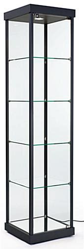 Led Tower Display Case Fixed Glass Shelves