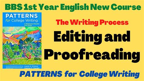 Editing And Proofreading The Writing Process BBS 1st Year English