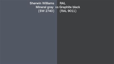 Sherwin Williams Mineral Gray Sw Vs Ral Graphite Black Ral